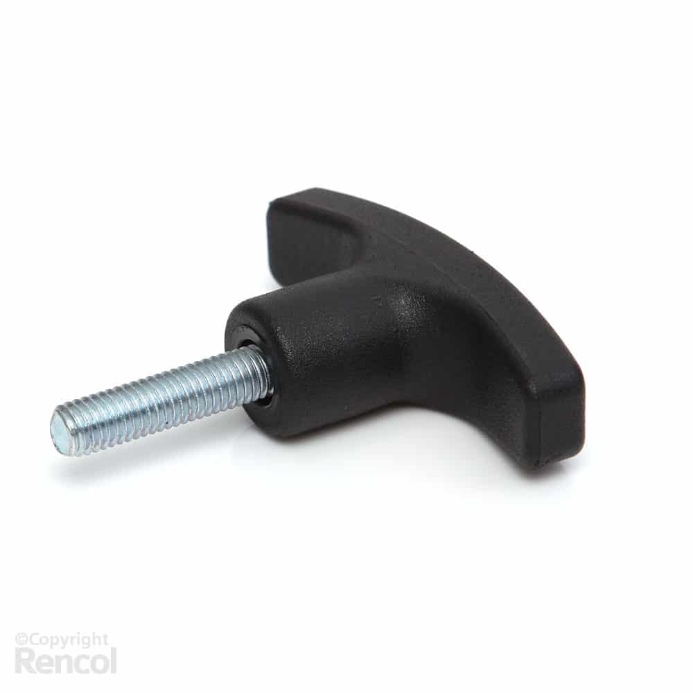 Plastic THandle with Male Threaded Stud TeeHandle, TGrip RENCOL