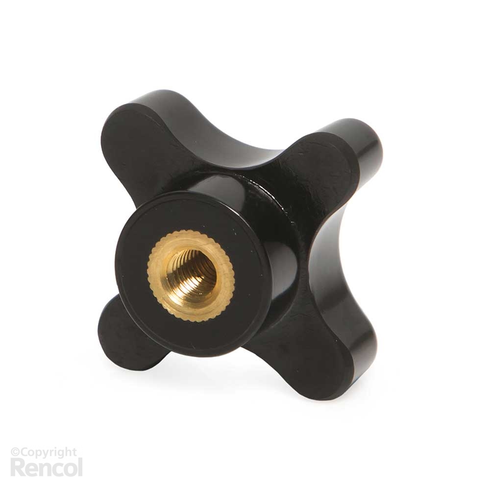 Female Threaded Star Knob Plastic & Metal Knobs RENCOL